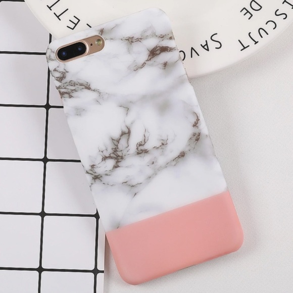 Accessories - NEW iPhone 7/8 Pink White Marble Case